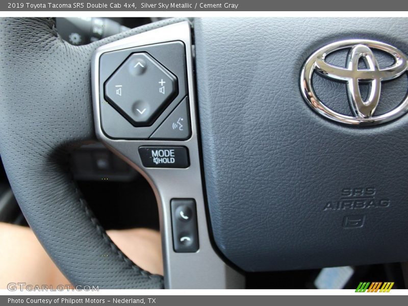 Silver Sky Metallic / Cement Gray 2019 Toyota Tacoma SR5 Double Cab 4x4