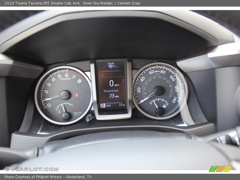Silver Sky Metallic / Cement Gray 2019 Toyota Tacoma SR5 Double Cab 4x4