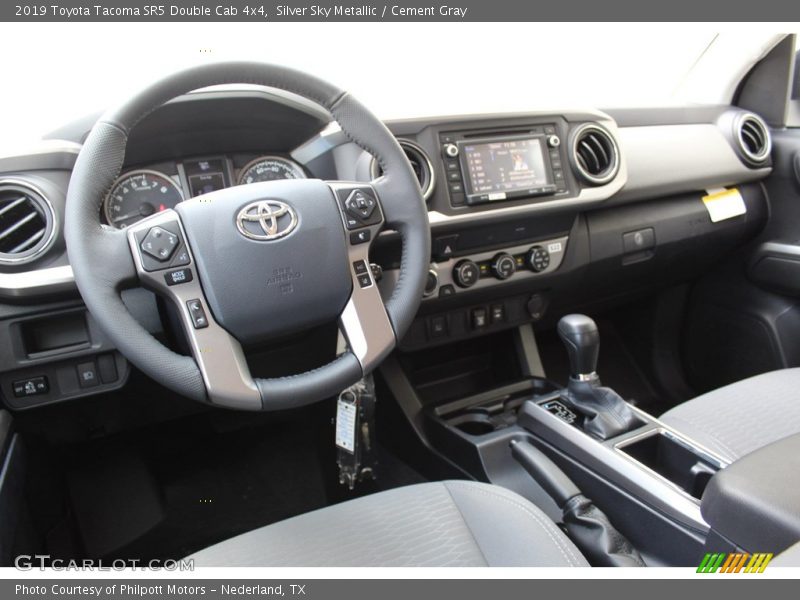 Silver Sky Metallic / Cement Gray 2019 Toyota Tacoma SR5 Double Cab 4x4