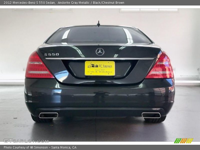 Andorite Gray Metallic / Black/Chestnut Brown 2012 Mercedes-Benz S 550 Sedan