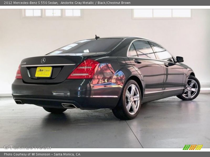 Andorite Gray Metallic / Black/Chestnut Brown 2012 Mercedes-Benz S 550 Sedan