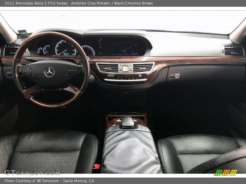 Andorite Gray Metallic / Black/Chestnut Brown 2012 Mercedes-Benz S 550 Sedan