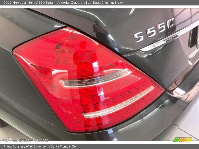 Andorite Gray Metallic / Black/Chestnut Brown 2012 Mercedes-Benz S 550 Sedan