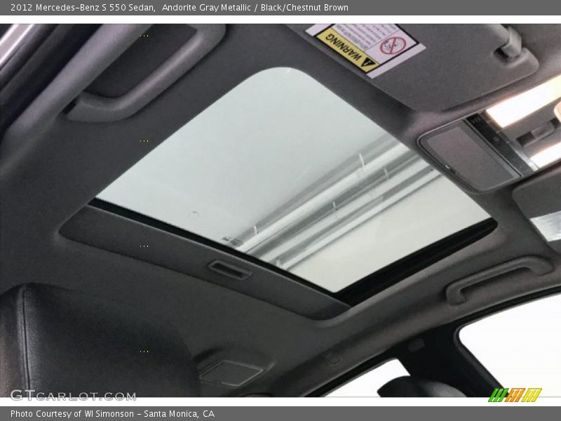 Andorite Gray Metallic / Black/Chestnut Brown 2012 Mercedes-Benz S 550 Sedan