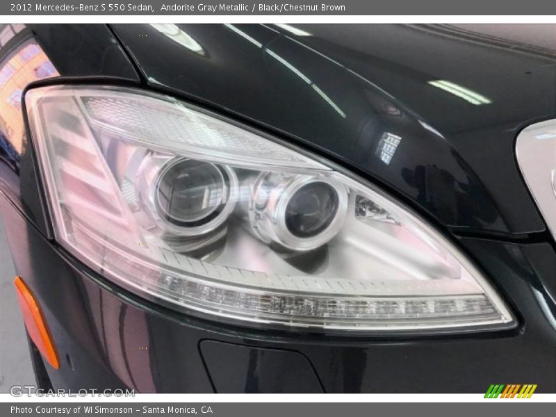 Andorite Gray Metallic / Black/Chestnut Brown 2012 Mercedes-Benz S 550 Sedan
