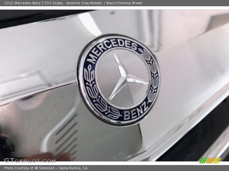 Andorite Gray Metallic / Black/Chestnut Brown 2012 Mercedes-Benz S 550 Sedan