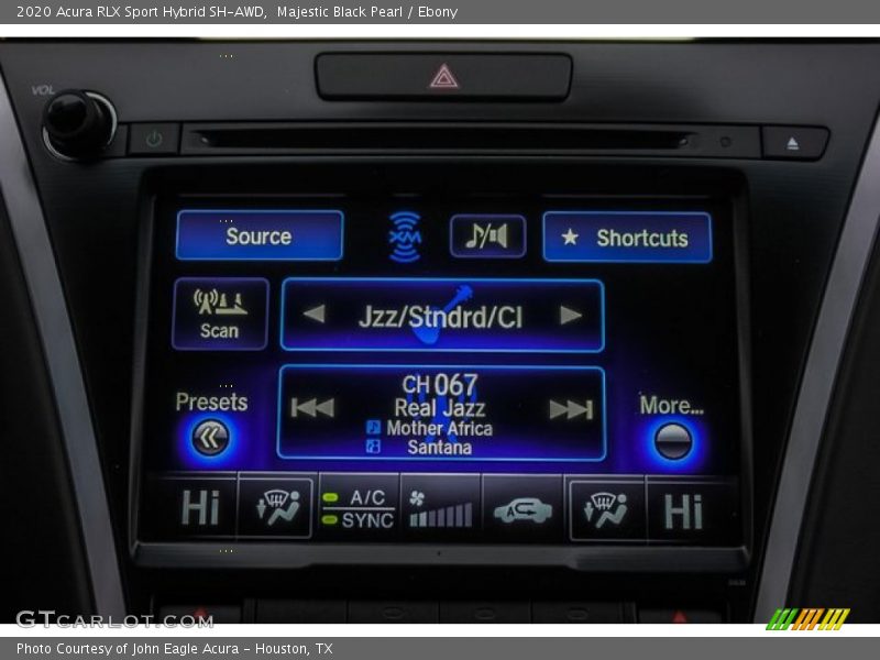 Controls of 2020 RLX Sport Hybrid SH-AWD