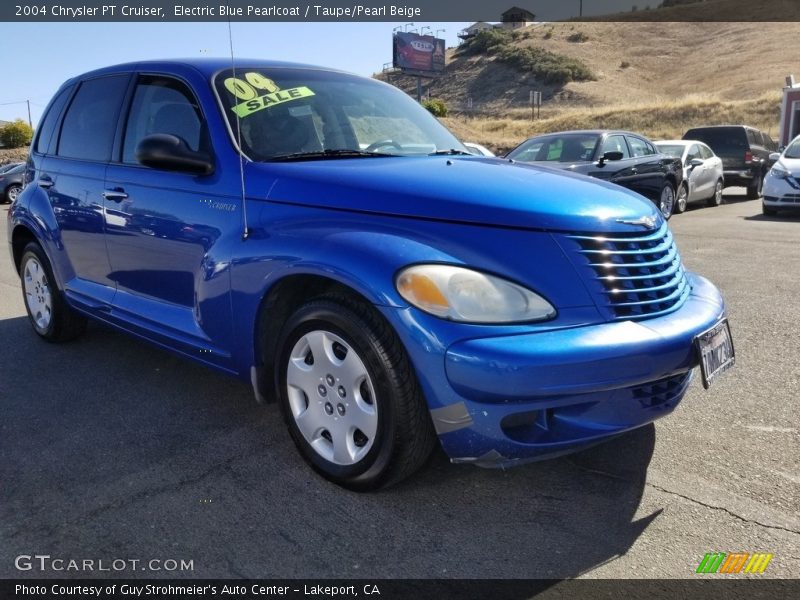 Electric Blue Pearlcoat / Taupe/Pearl Beige 2004 Chrysler PT Cruiser