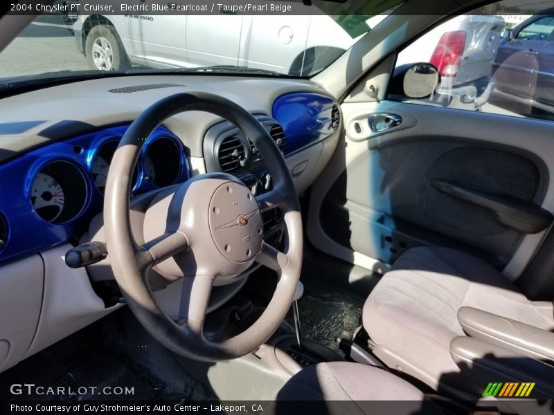 Electric Blue Pearlcoat / Taupe/Pearl Beige 2004 Chrysler PT Cruiser