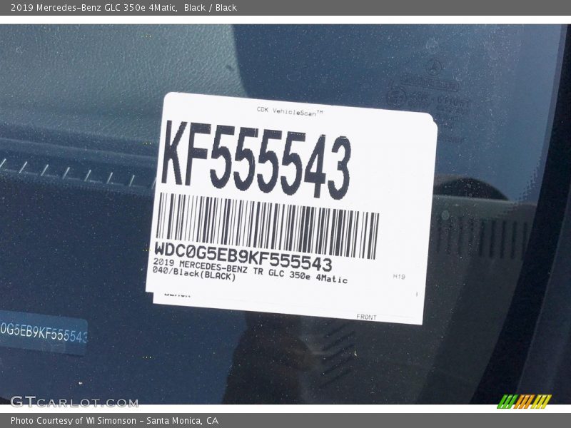 Black / Black 2019 Mercedes-Benz GLC 350e 4Matic