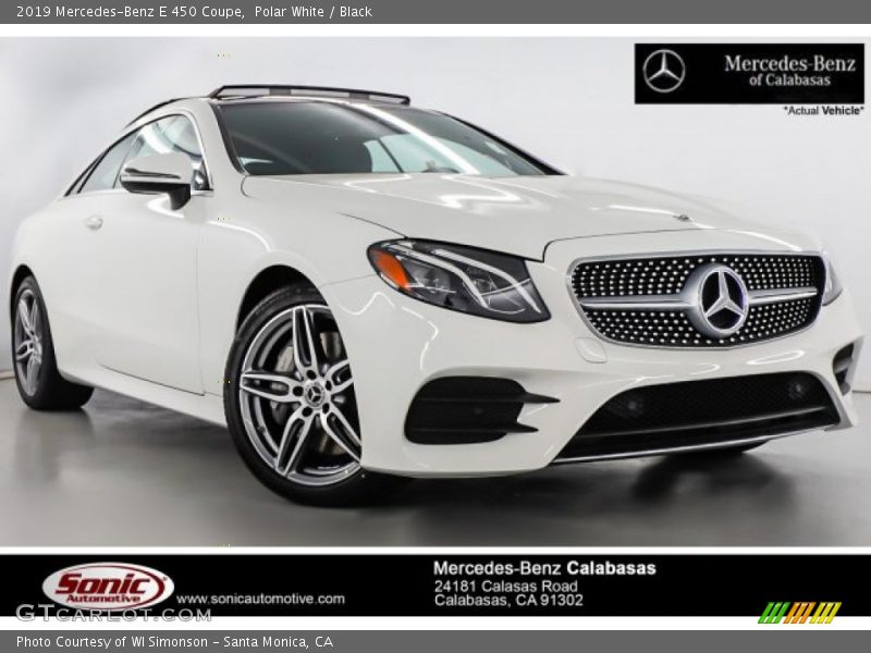 Polar White / Black 2019 Mercedes-Benz E 450 Coupe