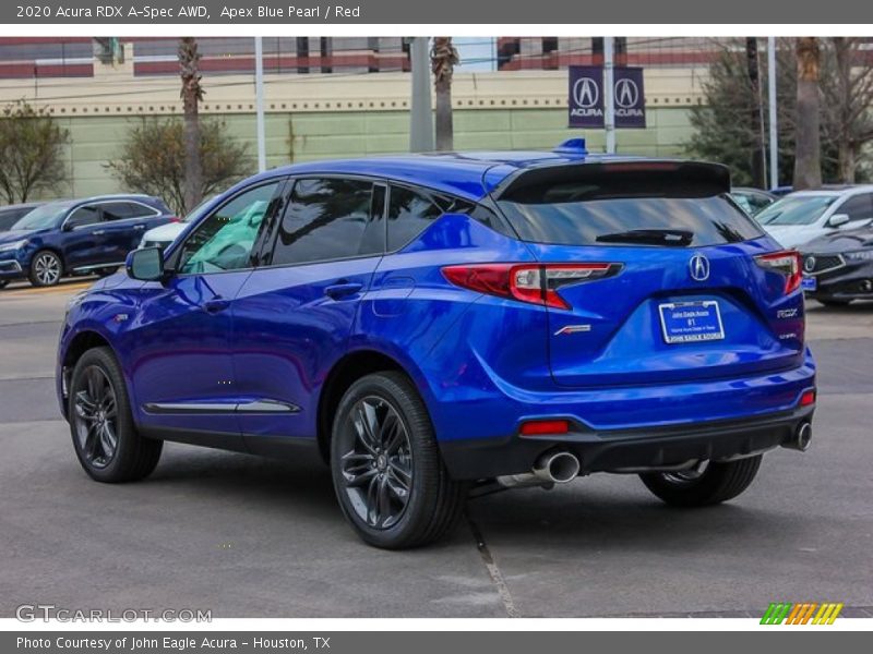 Apex Blue Pearl / Red 2020 Acura RDX A-Spec AWD