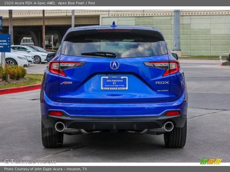 Apex Blue Pearl / Red 2020 Acura RDX A-Spec AWD