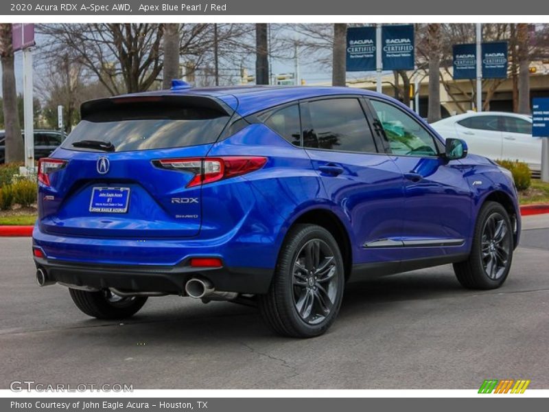 Apex Blue Pearl / Red 2020 Acura RDX A-Spec AWD