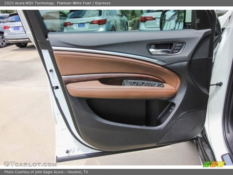 Platinum White Pearl / Espresso 2020 Acura MDX Technology