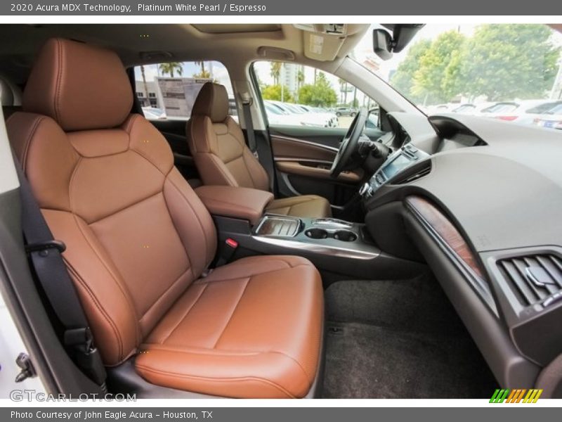 Platinum White Pearl / Espresso 2020 Acura MDX Technology