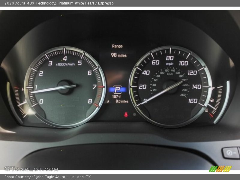 Platinum White Pearl / Espresso 2020 Acura MDX Technology