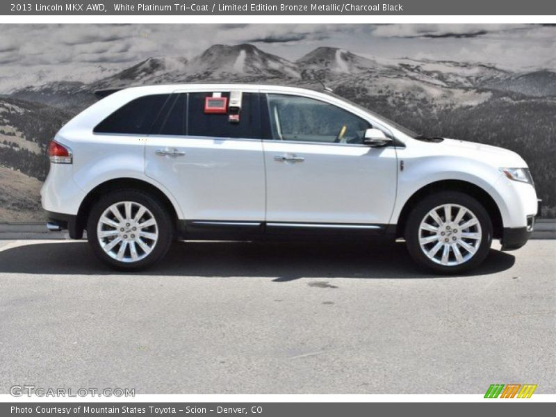 White Platinum Tri-Coat / Limited Edition Bronze Metallic/Charcoal Black 2013 Lincoln MKX AWD