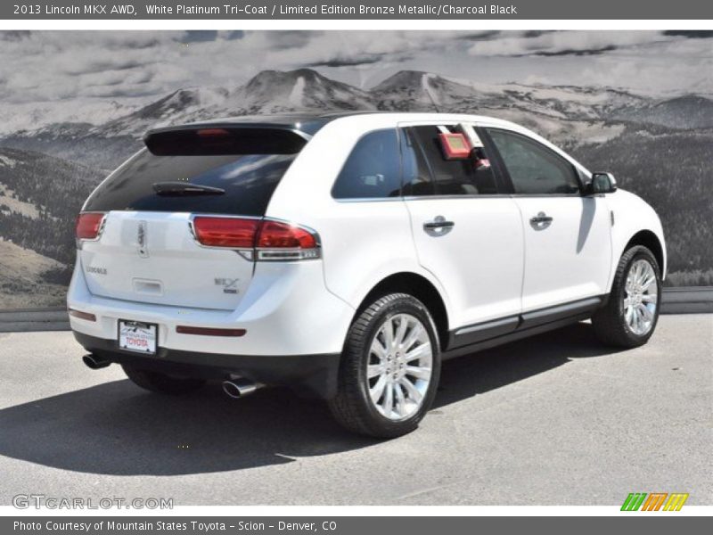 White Platinum Tri-Coat / Limited Edition Bronze Metallic/Charcoal Black 2013 Lincoln MKX AWD