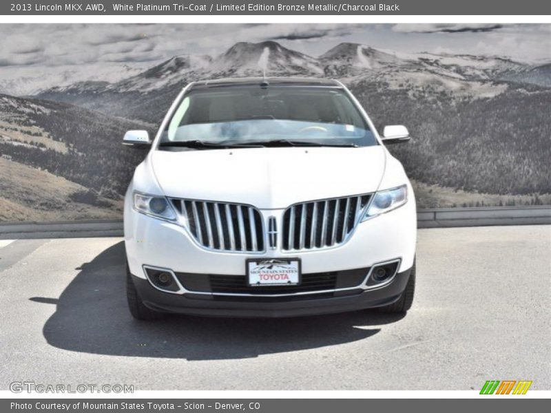 White Platinum Tri-Coat / Limited Edition Bronze Metallic/Charcoal Black 2013 Lincoln MKX AWD