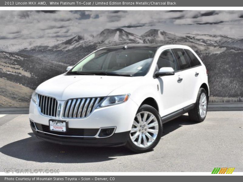 White Platinum Tri-Coat / Limited Edition Bronze Metallic/Charcoal Black 2013 Lincoln MKX AWD