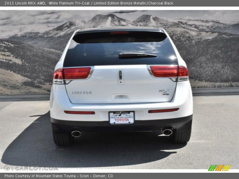 White Platinum Tri-Coat / Limited Edition Bronze Metallic/Charcoal Black 2013 Lincoln MKX AWD