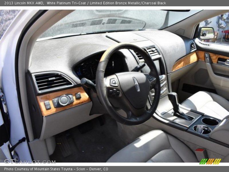 White Platinum Tri-Coat / Limited Edition Bronze Metallic/Charcoal Black 2013 Lincoln MKX AWD