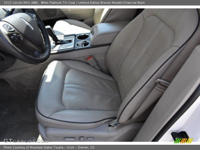 White Platinum Tri-Coat / Limited Edition Bronze Metallic/Charcoal Black 2013 Lincoln MKX AWD