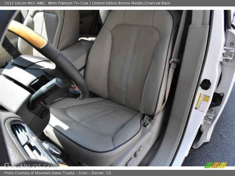 White Platinum Tri-Coat / Limited Edition Bronze Metallic/Charcoal Black 2013 Lincoln MKX AWD