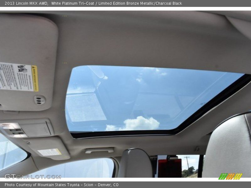 White Platinum Tri-Coat / Limited Edition Bronze Metallic/Charcoal Black 2013 Lincoln MKX AWD