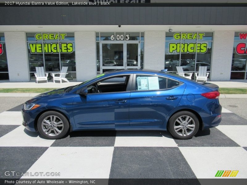 Lakeside Blue / Black 2017 Hyundai Elantra Value Edition