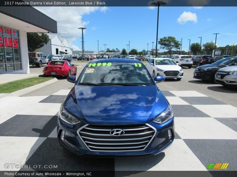 Lakeside Blue / Black 2017 Hyundai Elantra Value Edition