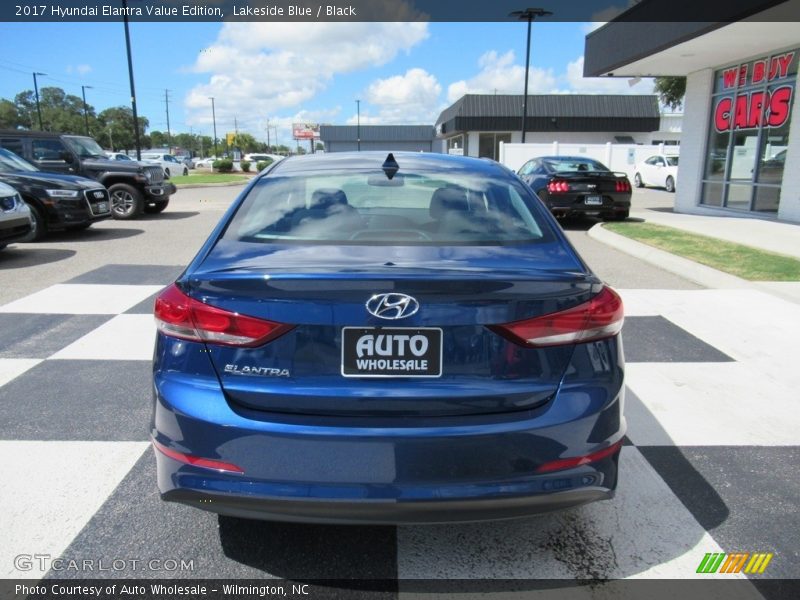 Lakeside Blue / Black 2017 Hyundai Elantra Value Edition