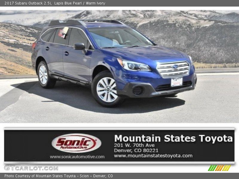 Lapis Blue Pearl / Warm Ivory 2017 Subaru Outback 2.5i