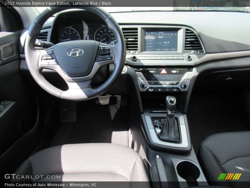 Lakeside Blue / Black 2017 Hyundai Elantra Value Edition