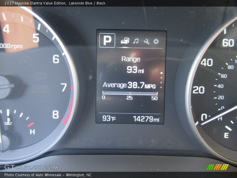 Lakeside Blue / Black 2017 Hyundai Elantra Value Edition