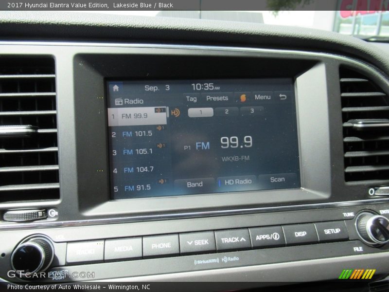 Lakeside Blue / Black 2017 Hyundai Elantra Value Edition