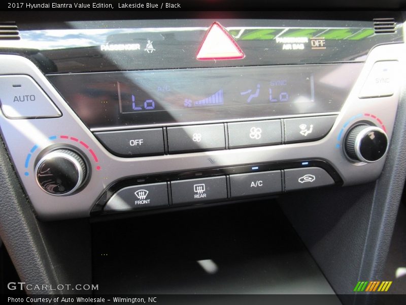 Lakeside Blue / Black 2017 Hyundai Elantra Value Edition