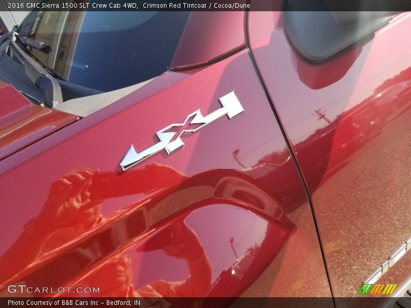 Crimson Red Tintcoat / Cocoa/Dune 2016 GMC Sierra 1500 SLT Crew Cab 4WD