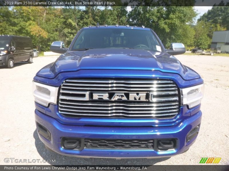 Blue Streak Pearl / Black 2019 Ram 3500 Laramie Crew Cab 4x4