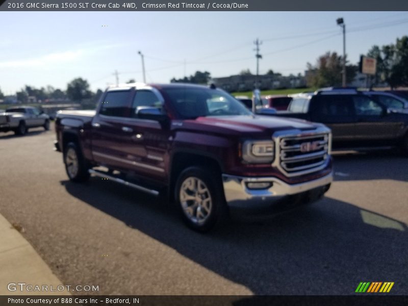 Crimson Red Tintcoat / Cocoa/Dune 2016 GMC Sierra 1500 SLT Crew Cab 4WD