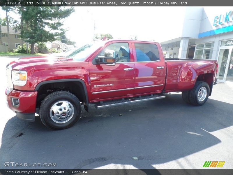 Red Quartz Tintcoat / Cocoa/Dark Sand 2019 GMC Sierra 3500HD Denali Crew Cab 4WD Dual Rear Wheel