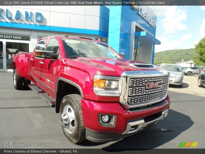 Red Quartz Tintcoat / Cocoa/Dark Sand 2019 GMC Sierra 3500HD Denali Crew Cab 4WD Dual Rear Wheel