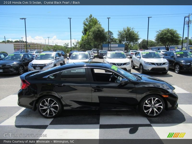 Crystal Black Pearl / Black 2018 Honda Civic Si Sedan