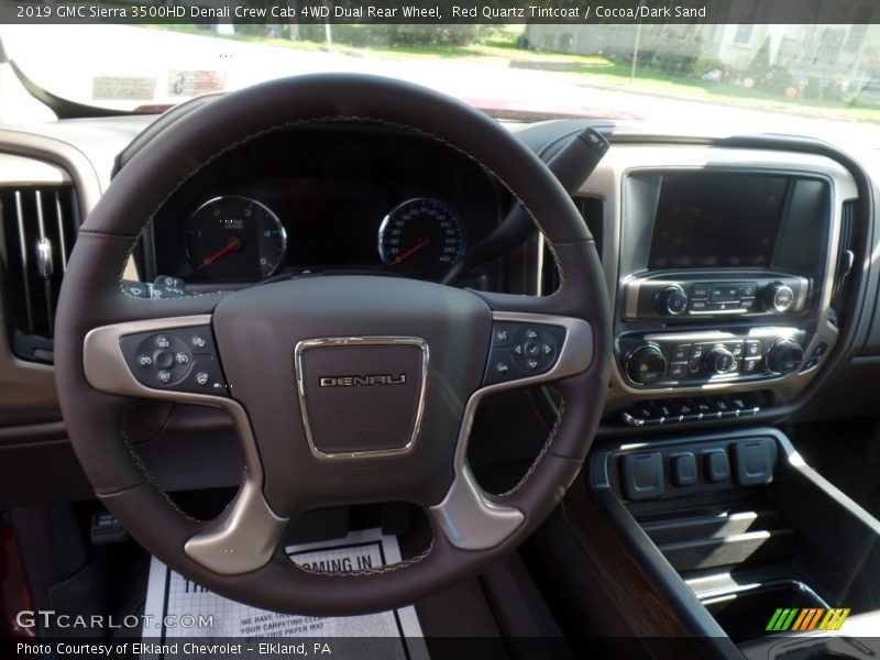 Red Quartz Tintcoat / Cocoa/Dark Sand 2019 GMC Sierra 3500HD Denali Crew Cab 4WD Dual Rear Wheel