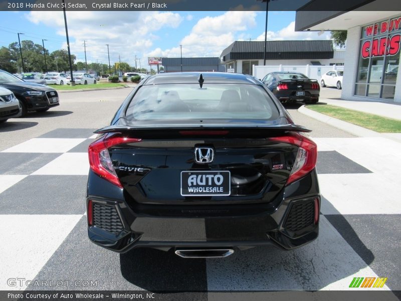 Crystal Black Pearl / Black 2018 Honda Civic Si Sedan