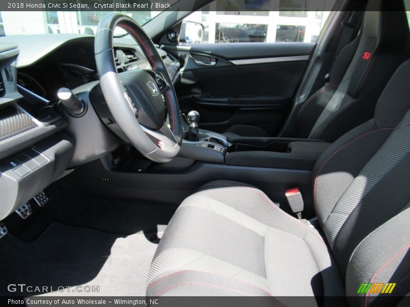 Crystal Black Pearl / Black 2018 Honda Civic Si Sedan