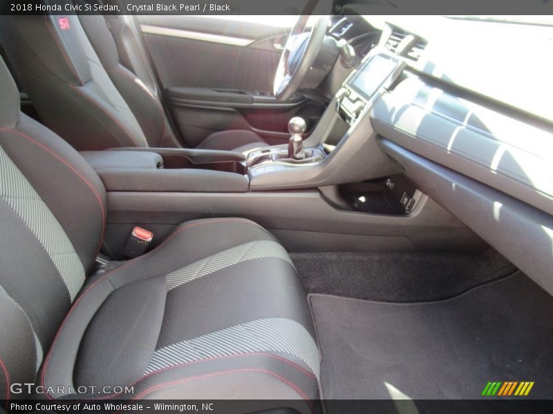 Crystal Black Pearl / Black 2018 Honda Civic Si Sedan