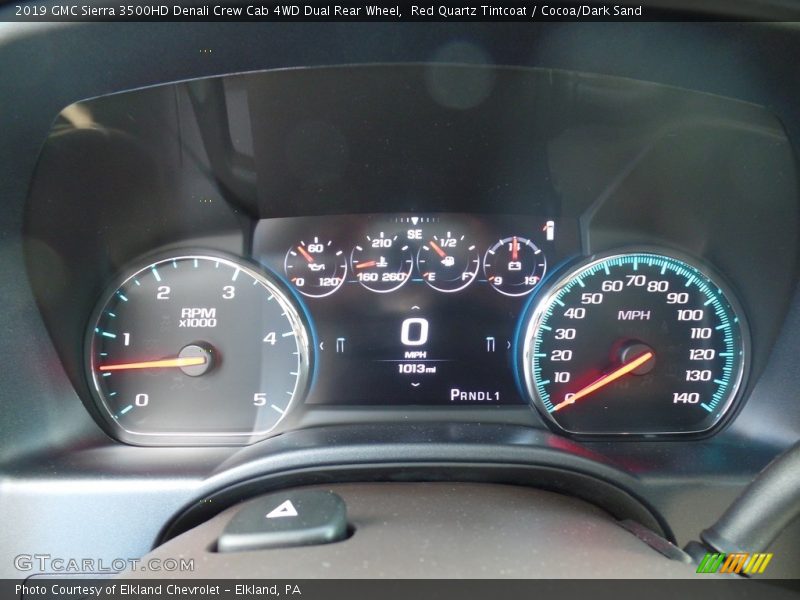 Red Quartz Tintcoat / Cocoa/Dark Sand 2019 GMC Sierra 3500HD Denali Crew Cab 4WD Dual Rear Wheel