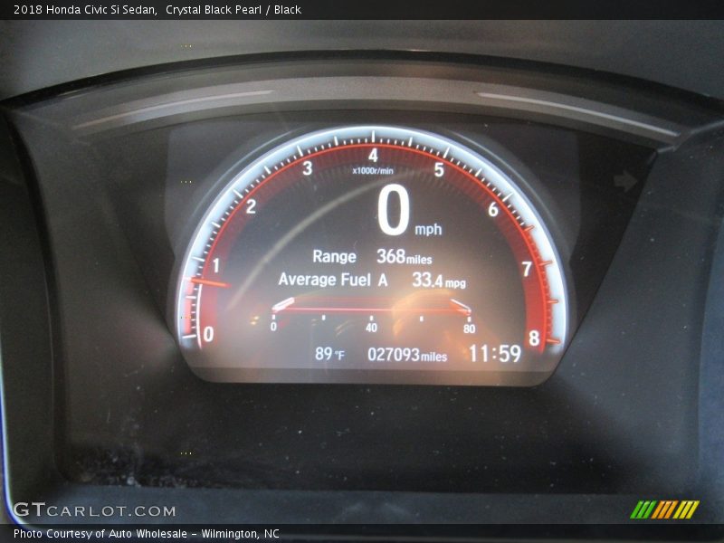 Crystal Black Pearl / Black 2018 Honda Civic Si Sedan